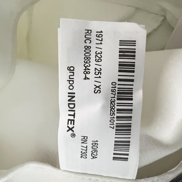 NEW Zara Crepe Draped Overlay Faux Wrap Mini Skort Skirt Shorts White XS - Picture 3 of 4